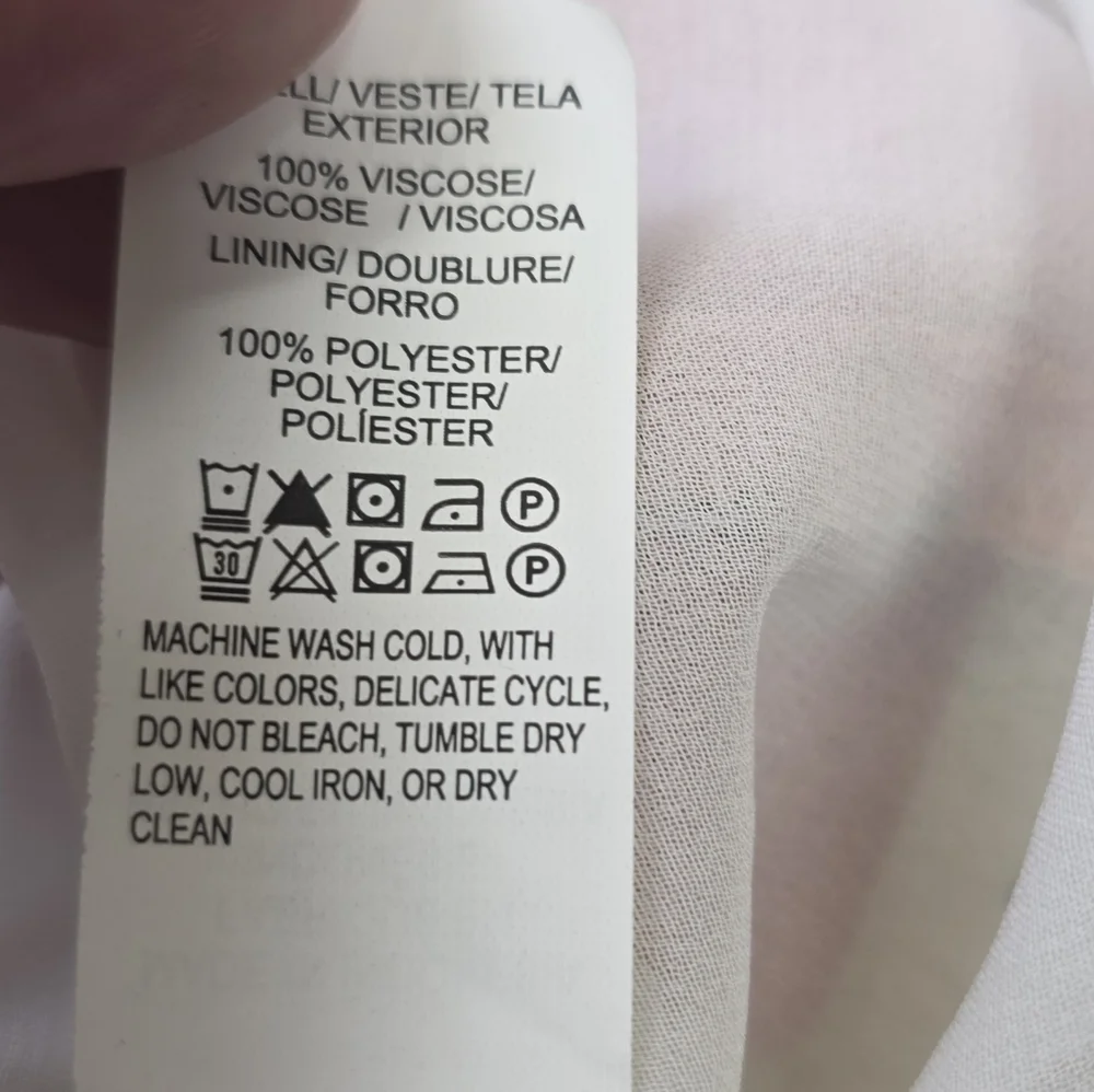 Lucky Brand Floral Border Print Midi Dress Ivory Blue Pink Sleeveless Size M - Picture 5 of 7